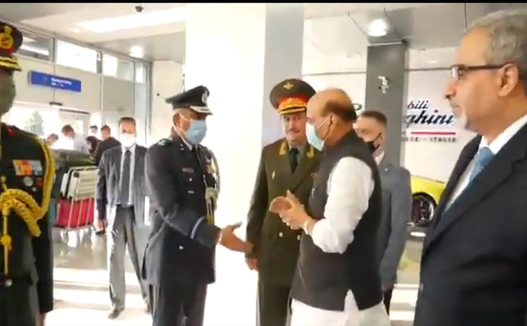 Inian - minister - rajnath singh - arrives - russia